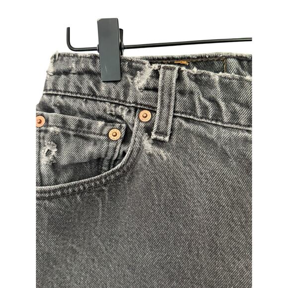 Vintage Levis 551 Jeans Womens 16 short Black Relaxed Fit Tapered Leg USA 90s - Picture 3 of 6